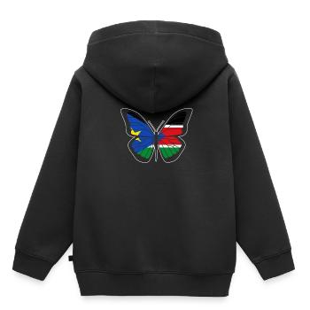 South Sudan - Kids Premium Organic Hoodie - black - Back - AI Model Kid Male (0cm)