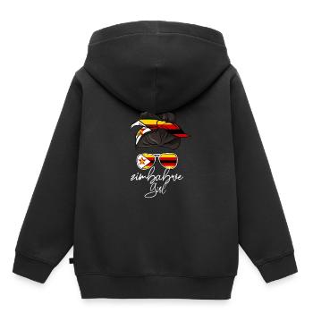 Zimbabwe - Sweat Premium à capuche enfant bio - noir - Dos - AI Model Kid Male (0cm)