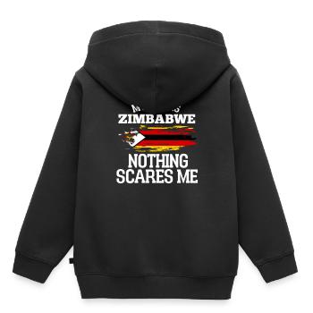 Zimbabwe - Sweat Premium à capuche enfant bio - noir - Dos - AI Model Kid Male (0cm)