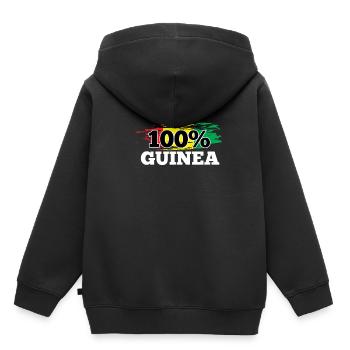 Guinée - Sweat Premium à capuche enfant bio - noir - Dos - AI Model Kid Male (0cm)