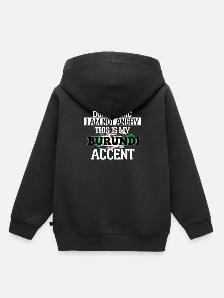 Burundi - Kinder Premium Organic Hoodie - Schwarz