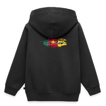 Kamerun - Kinder Premium Organic Hoodie - Schwarz - Hinten - AI Model Kid Male (0cm)