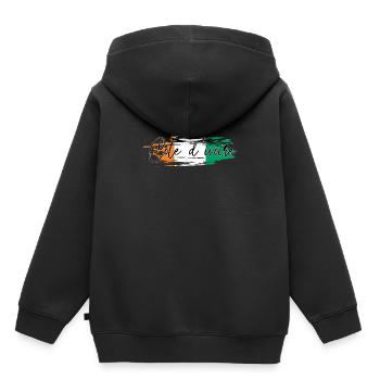 Côte d’Ivoire - Sweat Premium à capuche enfant bio - noir - Dos - AI Model Kid Male (0cm)