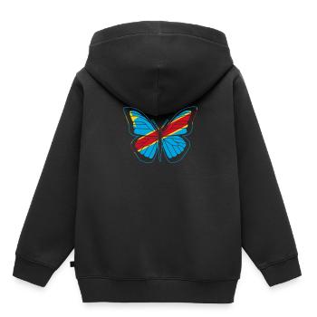 Congo - Sweat Premium à capuche enfant bio - noir - Dos - AI Model Kid Male (0cm)