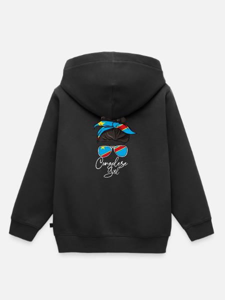 Kongo - Kinder Premium Organic Hoodie - Schwarz