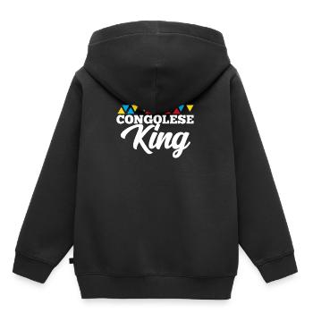 Congo - Sweat Premium à capuche enfant bio - noir - Dos - AI Model Kid Male (0cm)