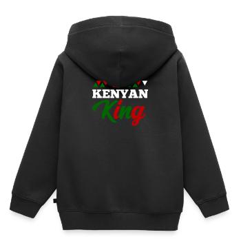 Kenya - Sweat Premium à capuche enfant bio - noir - Dos - AI Model Kid Male (0cm)