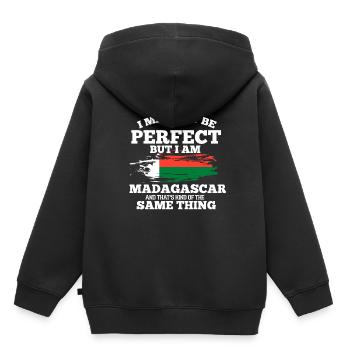 Madagascar - Sweat Premium à capuche enfant bio - noir - Dos - AI Model Kid Male (0cm)