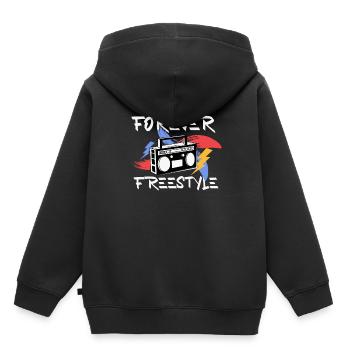 Breakdancing - Kinder Premium Organic Hoodie - Schwarz - Hinten - AI Model Kid Male (0cm)