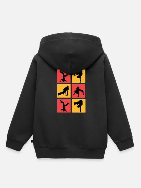 Breakdancing - Kinder Premium Organic Hoodie - Schwarz
