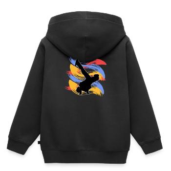 Breakdancing - Kinder Premium Organic Hoodie - Schwarz - Hinten - AI Model Kid Male (0cm)