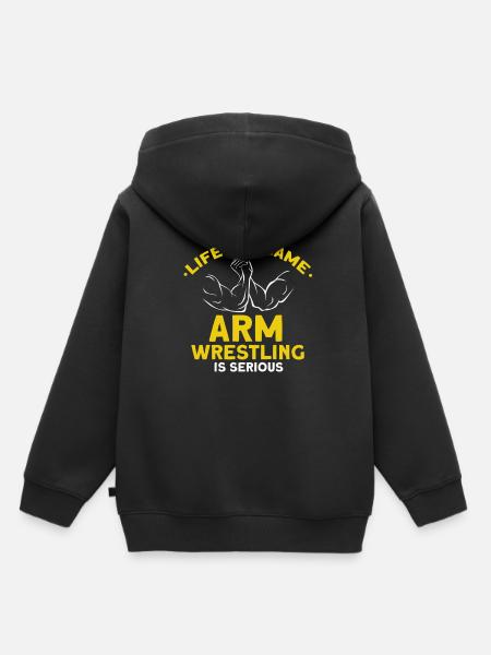 Armdrücken - Kinder Premium Organic Hoodie - Schwarz