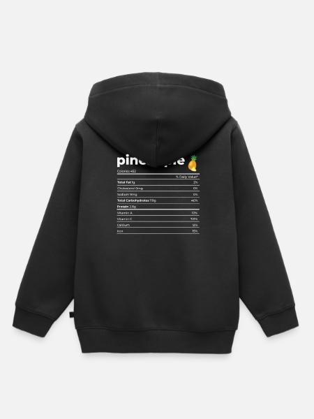 Nutrion Fakten Ananas - Kinder Premium Organic Hoodie - Schwarz