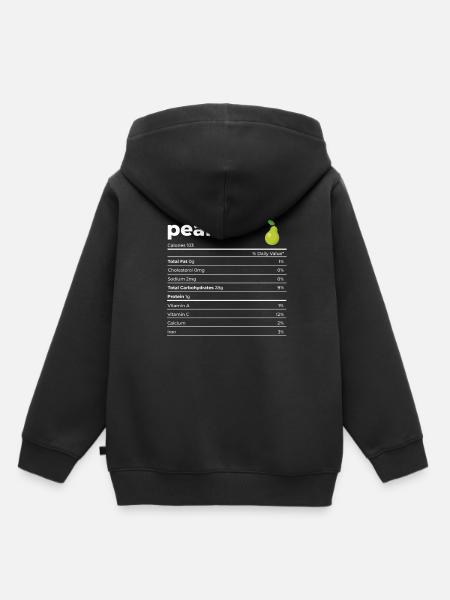 Nutrion Fakten Birne - Kinder Premium Organic Hoodie - Schwarz