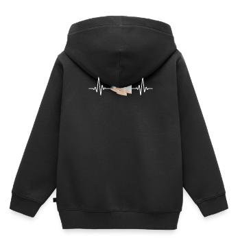 Maquereau Mackrel Pêche en eau salée - Sweat Premium à capuche enfant bio - noir - Dos - AI Model Kid Male (0cm)
