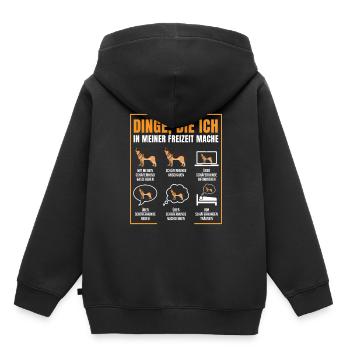 Schäferhund - Kinder Premium Organic Hoodie - Schwarz - Hinten - AI Model Kid Male (0cm)