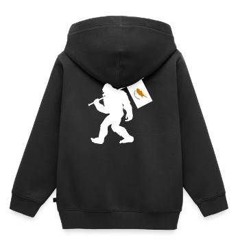 Chypre - Sweat Premium à capuche enfant bio - noir - Dos - AI Model Kid Male (0cm)