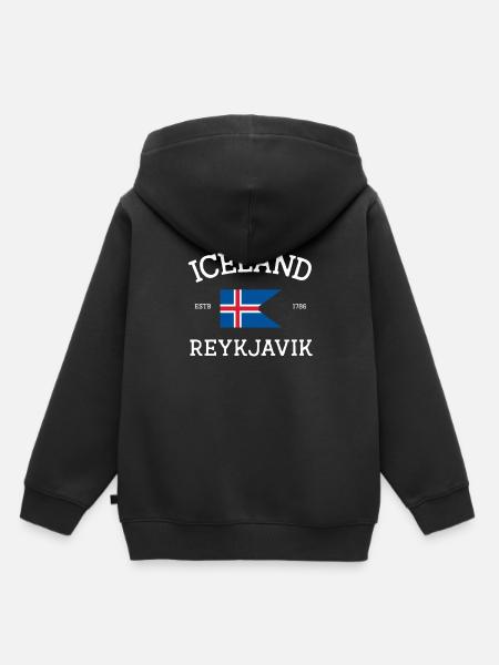 Island - Kinder Premium Organic Hoodie - Schwarz