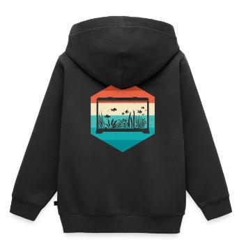 Aquarium - Sweat Premium à capuche enfant bio - noir - Dos - AI Model Kid Male (0cm)