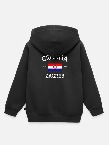 Kroatien - Kinder Premium Organic Hoodie - Schwarz