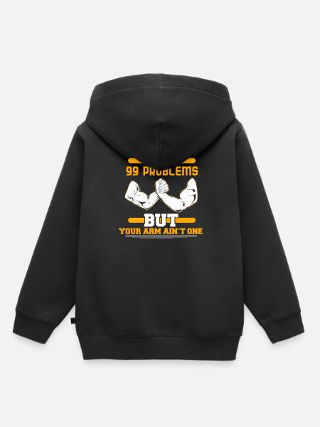 Armdrücken - Kinder Premium Organic Hoodie - Schwarz
