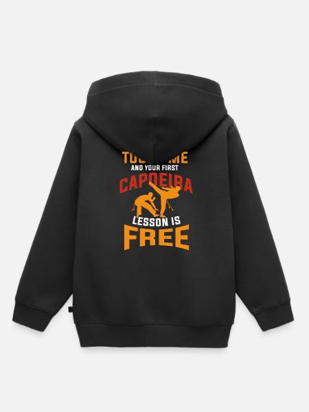 Caopeira - Kinder Premium Organic Hoodie - Schwarz