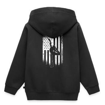 Bâton Twirling Bâton Twirler cadeau - Sweat Premium à capuche enfant bio - noir - Dos - AI Model Kid Male (0cm)
