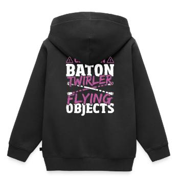 Bâton Twirling Bâton Twirler cadeau - Sweat Premium à capuche enfant bio - noir - Dos - AI Model Kid Male (0cm)