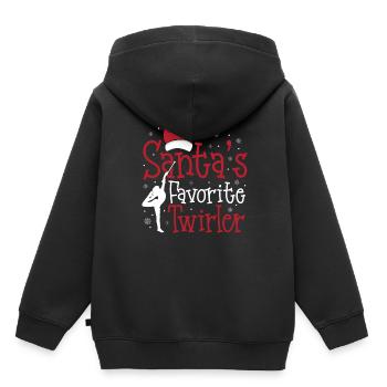 Bâton Twirling Bâton Twirler cadeau - Sweat Premium à capuche enfant bio - noir - Dos - AI Model Kid Male (0cm)
