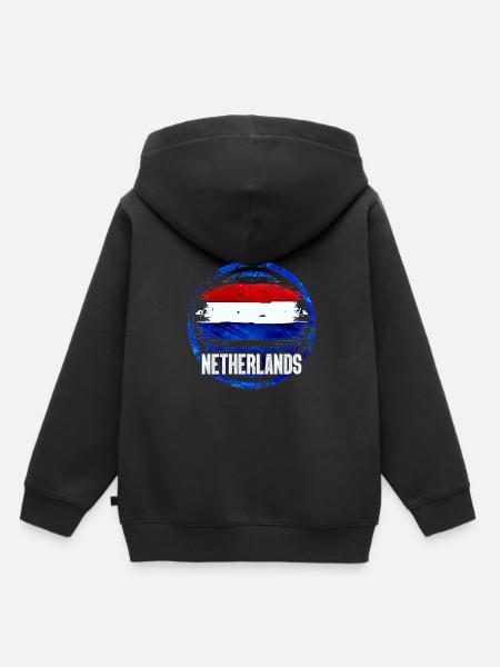 Niederlande - Kinder Premium Organic Hoodie - Schwarz
