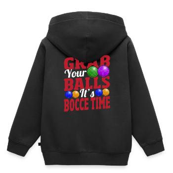 Lyonnaises - Sweat Premium à capuche enfant bio - noir - Dos - AI Model Kid Male (0cm)