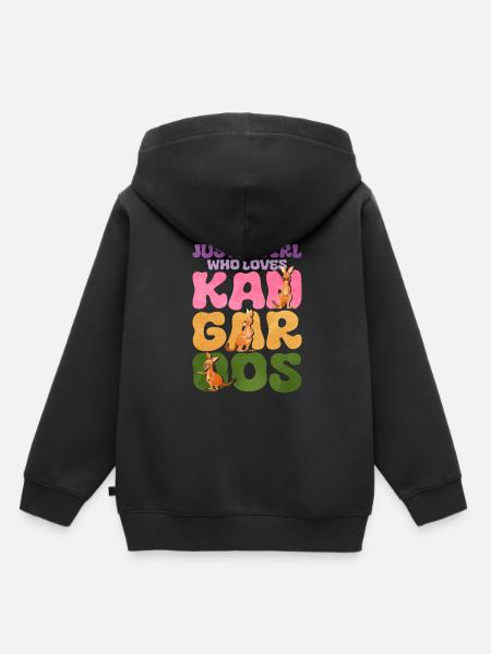 känguru - Kinder Premium Organic Hoodie - Schwarz