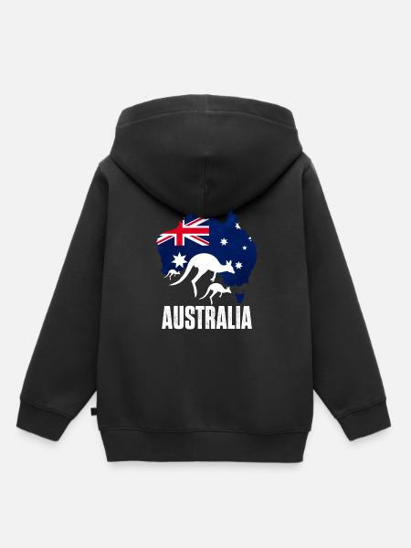 känguru - Kinder Premium Organic Hoodie - Schwarz