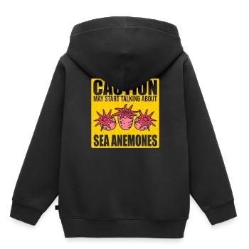 Cadeau d’anémones de mer - Sweat Premium à capuche enfant bio - noir - Dos - AI Model Kid Male (0cm)