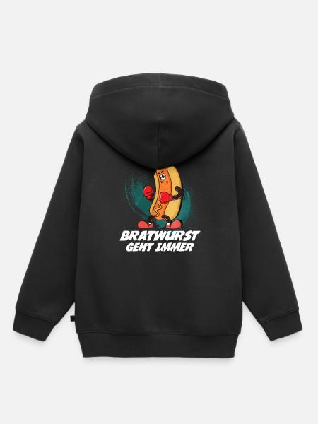 Bratwurst als Geschenk - Kinder Premium Organic Hoodie - Schwarz