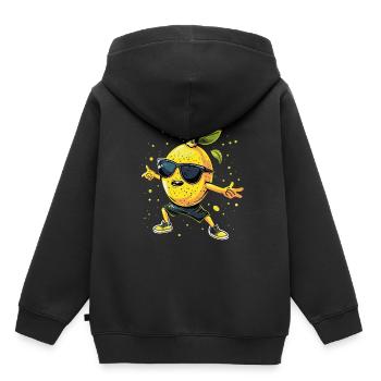 Citron - Sweat Premium à capuche enfant bio - noir - Dos - AI Model Kid Male (0cm)