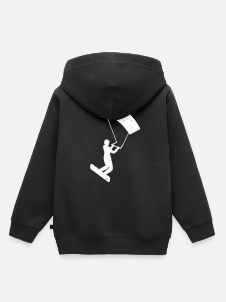 Kitesurfing - Kinder Premium Organic Hoodie - Schwarz