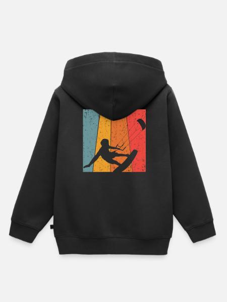 Kitesurfing - Kinder Premium Organic Hoodie - Schwarz