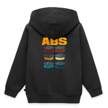 3D Printing - Kids Premium Organic Hoodie - black - Back - AI Model Kid Male (0cm)