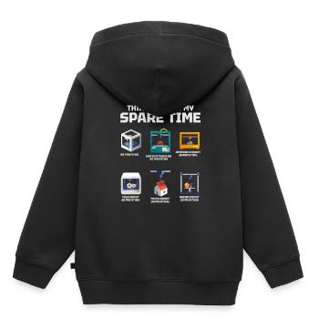 3D Printing - Kids Premium Organic Hoodie - black - Back - AI Model Kid Male (0cm)