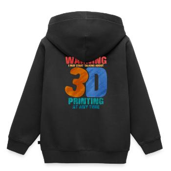 3D Printing - Kids Premium Organic Hoodie - black - Back - AI Model Kid Male (0cm)