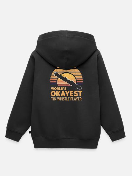 Tin Whistle - Kinder Premium Organic Hoodie - Schwarz