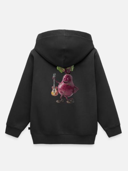 Rote Beete Gitarre - Kinder Premium Organic Hoodie - Schwarz