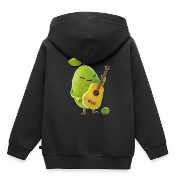 Guitare Lime - Sweat Premium à capuche enfant bio - noir - Dos - AI Model Kid Male (0cm)
