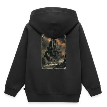 Die dunkle Zitadelle Tarot - Kinder Premium Organic Hoodie - Schwarz - Hinten - AI Model Kid Male (0cm)