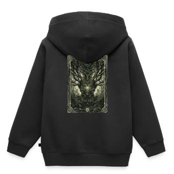 Der Zauberwald Tarot - Kinder Premium Organic Hoodie - Schwarz - Hinten - AI Model Kid Male (0cm)