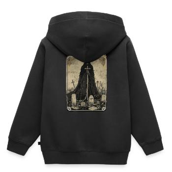 Der Grabwächter Tarot - Kinder Premium Organic Hoodie - Schwarz - Hinten - AI Model Kid Male (0cm)