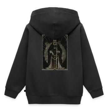 Le Tarot Hiérophante - Sweat Premium à capuche enfant bio - noir - Dos - AI Model Kid Male (0cm)