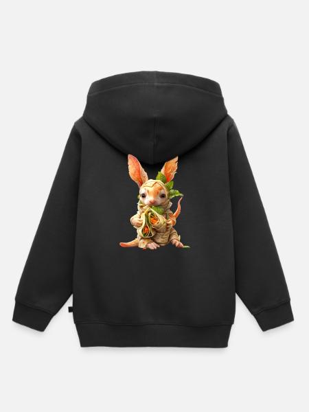 Aardvark Frühlingsrollen - Kinder Premium Organic Hoodie - Schwarz
