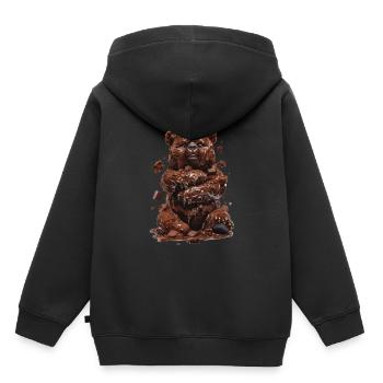 Brownies à l’ours - Sweat Premium à capuche enfant bio - noir - Dos - AI Model Kid Male (0cm)